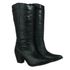 Bota Feminina Cano Longo Western Bordado Napa Preta