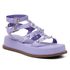 Sandália Papete Flatform Feminina Em Napa Lilas