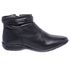 Bota Feminina Flat Rasteira Couro Legítimo Preto