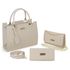 Kit Bolsa Grande Feminina + Carteira + Clutch Off White