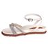 PAPETE SANDÁLIA FLAT FEMININA BIRKEN STRASS OFF WHITE