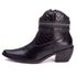Bota Coturno Texana Feminina Em Couro Legitimo Preto