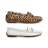 Kit 2 Mocassins Casual Feminino Em Couro Branco + Onça 