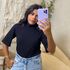 Blusa gola alta preta