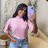 Blusa gola alta rosa