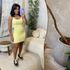 Vestido alça curto amarelo