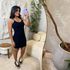 Vestido alça curto preto