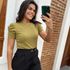 Blusa manga princesa verde oliva