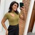 Blusa gota verde oliva