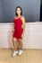 vestido de alça vermelho