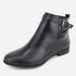 Bota em Couro Cano Baixo Nicole Preto
