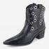 Bota Em Couro Country Karine Preto