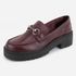 Mocassim Feminino Bridão Couro Stela Merlot