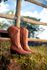 Bota Texana Western Country Em Couro Feminina Bico Fino Maria Paula Camel