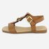 Sandália Rasteira Couro Casual Luxo Moema Camel