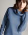 Blusa Box Gola Alta Azul