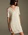 Vestido Curto Rendado Roses Branco Off White
