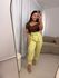 Calça cargo Betina Amarelo Manteiga