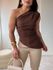 Blusa Assimétrica Maitê Marrom