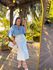 Saia Midi Cetim Liz Off White
