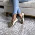 Mocassim Puglia Feminino Comfort em Couro Metalizado Ouro