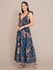 Vestido Longo Camila Estampado Azul Marinho