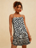 Vestido Curto Jackeline Estampa Animal Print - Preto