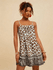 Vestido Curto Jackeline Estampa Animal Print- Marrom 