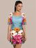 Vestido Amanda Curtinho Tubinho Floral - Azul