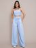 Conjunto Jessica Pantalona + Cropped - Azul