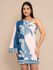 Vestido Feminino Curto Manga Nula- Azul