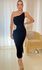 Vestido Midi Karen Nula Manga - Preto