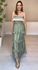Vestido Longo Flora Com Babados- Verde