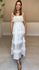 Vestido Longo Flora Com Babados- Branco