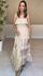 Vestido Longo Flora Com Babados- Nude