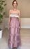 Vestido Longo Flora Com Babados- Rosa