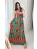 Vestido Isadora Longo Estampa Tucano- Verde