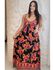 Vestido Isadora Longo Estampa Tucano- Preto