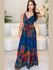 Vestido Samanta Longo Estampa - Azul