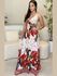 Vestido Samanta Longo Estampa - Branco
