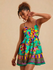 Vestido Curto Taina Estampa Tucano Decote em V - Verde