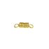 Fecho Rosca c/ Argola 4x12mm Dourado - 10 unidades