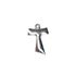 Crucifixo Tau / São Francisco de Assis - 2 unidades - Prateado