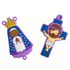 Entremeios Crucifixo e Nossa Senhora Roxo Infantil - 2 Unidades