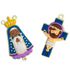 Entremeios Crucifixo e Nossa Senhora Branco Infantil - 2 Unidades