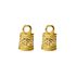 Terminal Trabalhado 7mm Dourado - 2 Unidades