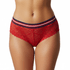 Calcinha Renda Cós Bicolor (DR0045). - Vermelho