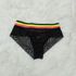 Calcinha Renda Cós Bicolor (DR0045) - Preto