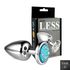 Plug Less G Cromado Com Pedras Cravejadas em Strass (HA155C) - Azul