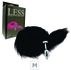 Plug de Plástico M Less Cromado Com Cauda (HA169C) - Preto